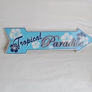 Metal Wall Decor Arrow Paradise Hawaiian Palms